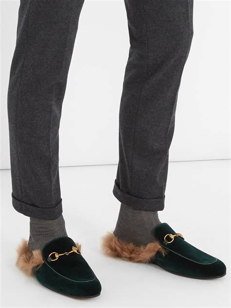 gucci princetown velvet loafers|Gucci princetown loafers sale.